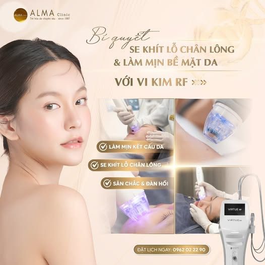 Virtue RF giúp se khít lỗ chân lông và trẻ hóa da